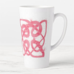 TASSE HAUTE POUR LATTE AU NŒUD CELTIQUE ROSE