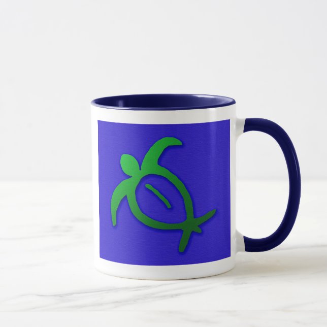Tasse hawaïenne de pétroglyphe de Honu (Droite)