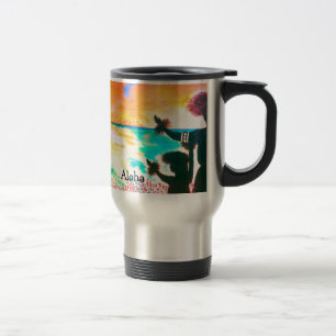 Tasse hawaïenne de voyage de danse polynésienne