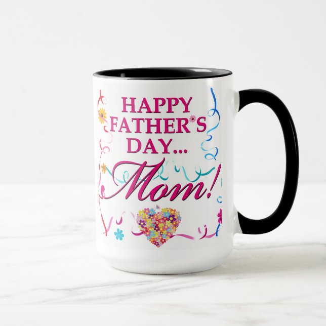 Tasse heureuse colorée de maman de fête des pères (Droite)