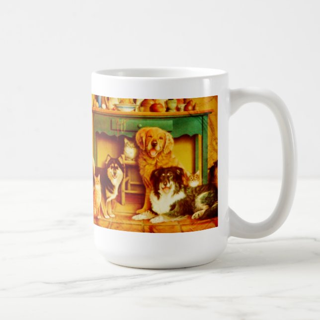 Tasse heureuse d'animaux familiers (Droite)
