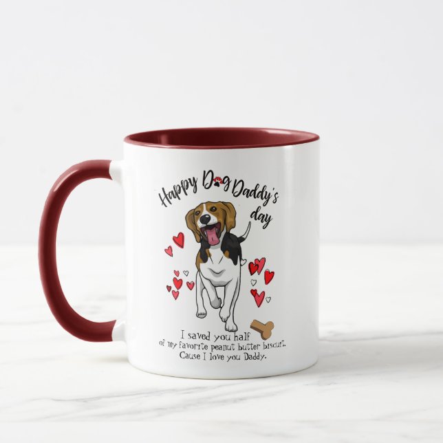 Tasse heureuse de fête des pères de votre chien de (Gauche)