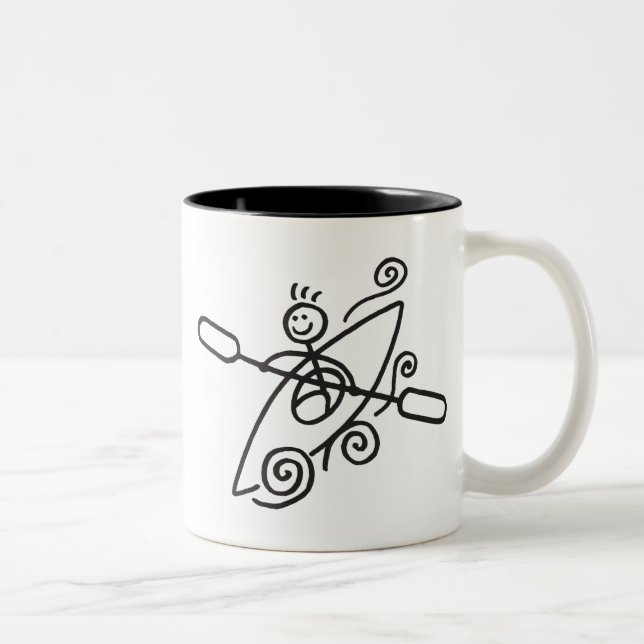 Tasse heureuse de kayak (Droit)