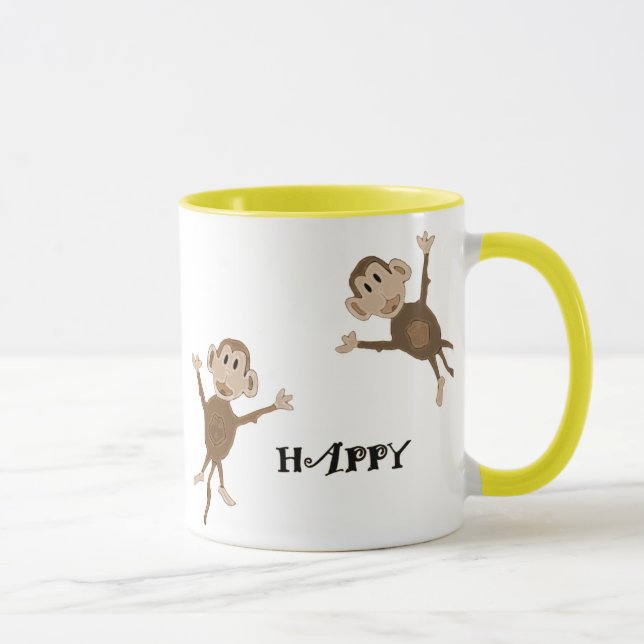 Tasse heureuse de singes (Droite)