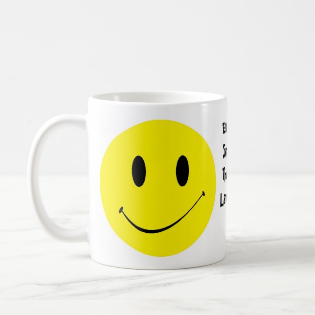 Tasse heureuse de tasse de grimace de sourire de (Gauche)