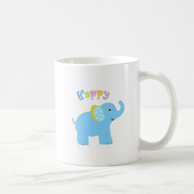 Tasse heureuse d'éléphant (Droite)