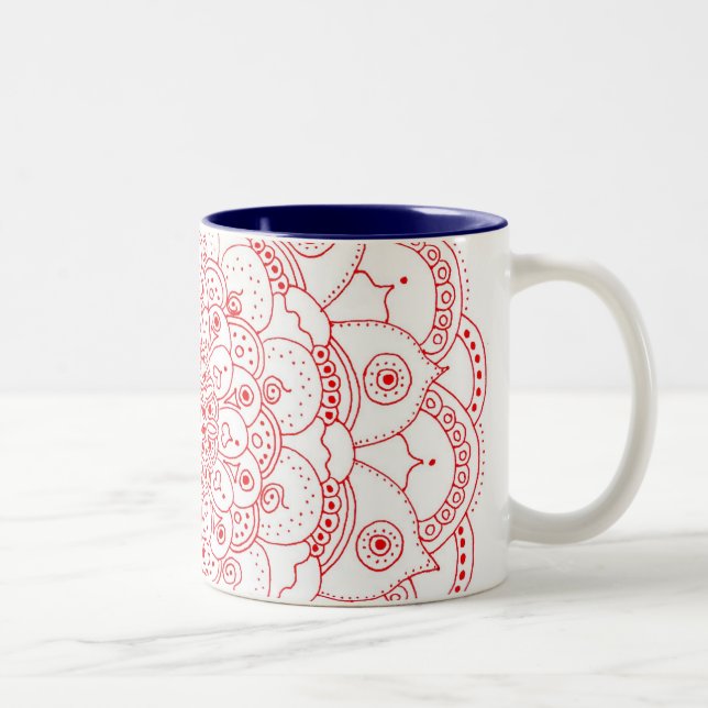 Tasse heureuse du mandala 2 (Droit)