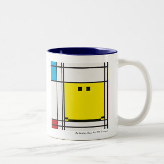 tasse heureuse mondrian de visage