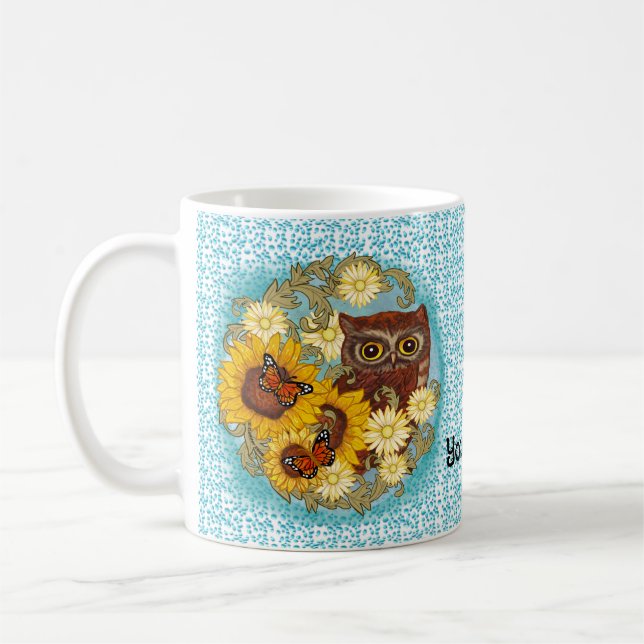Tasse Hibou Tournesol (Gauche)