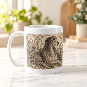 Tasse Highland Hound Art Nouveau Cerf Écossais