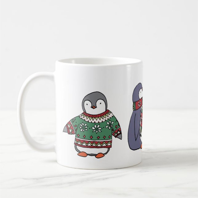 Tasse hivernale de pingouins (Gauche)