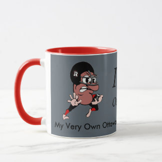 Tasse humaine de tasse de gris d'Ottawa Redblacks