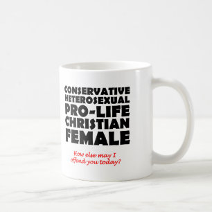 Tasse humoristique chrétienne féminine pro-vie off