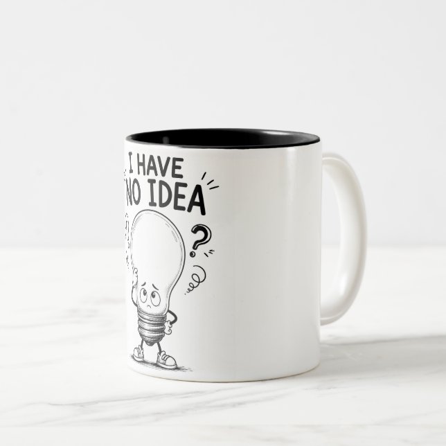 Tasse I Have No Idea Funny Light Bulb Mug (Devant droit)