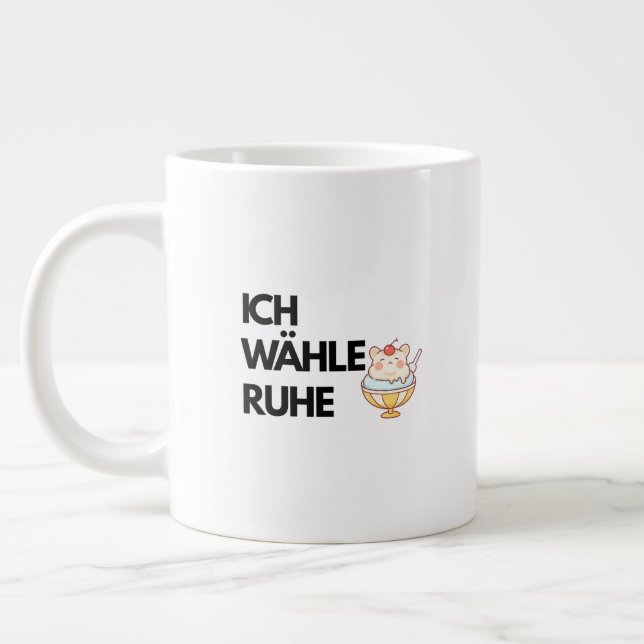 Tasse Ich Wähle Ruhe Combo , Mug Café Calme (Gauche)