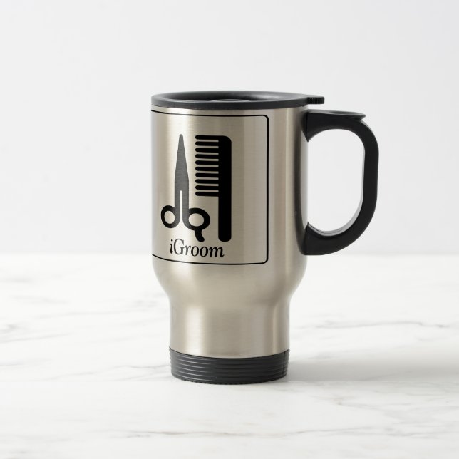 Tasse iGroom avec image de chien stylisée (Droit)
