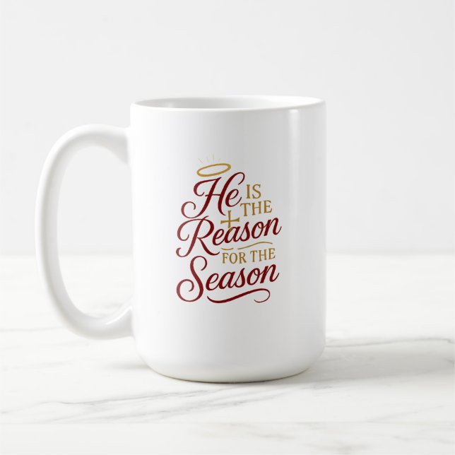 Tasse Il est la raison de la saison - Recto-verso (Gauche)