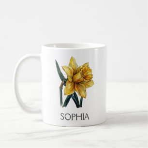 Tasse Illustration Botanique - Jonquille Jaune