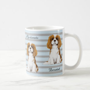 Tasse illustrée cavalière d'épagneul du Roi