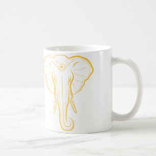 Tasse illustrée d'éléphant