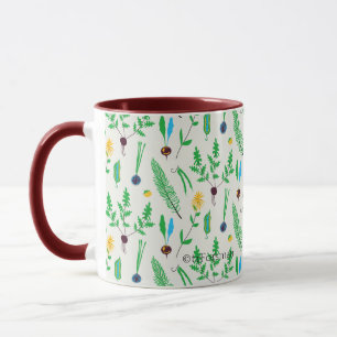 Tasse illustrée par jardin végétarien