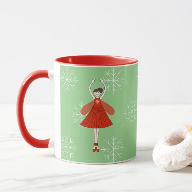 Tasse ilusima Ballerine Fée Noël Flocons de Neige (Avec donut)