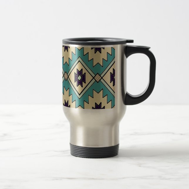 Tasse indigène de voyage de motif de chef (Droit)