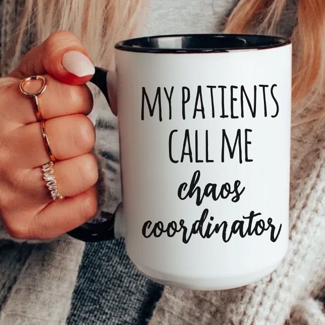 Tasse Infirmière Coordinatrice du Chaos, Tasse Drô (Funny nurse mug for her, Nurse appreciation mug for coworkers, Chaos coordinator mug for nurses,)