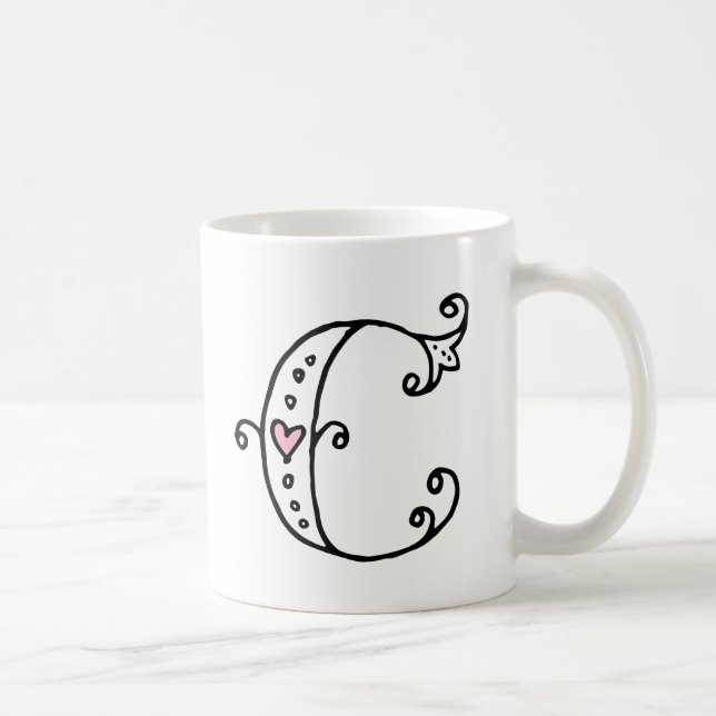 Tasse initiale de monogramme - C (Droite)