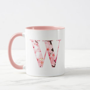 Tasse initiale Fleurie W Nom & Traits Personnali