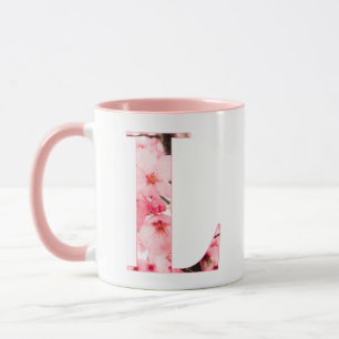 Tasse initiale L florale Nom et traits personnal