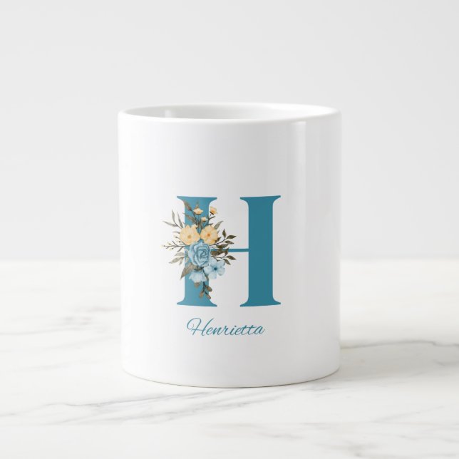Tasse initiale Nom | Tasse de café à lettre person (Devant)