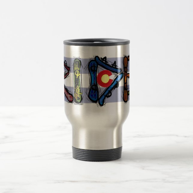 Tasse inoxydable de surf des neiges du Colorado de (Centre)