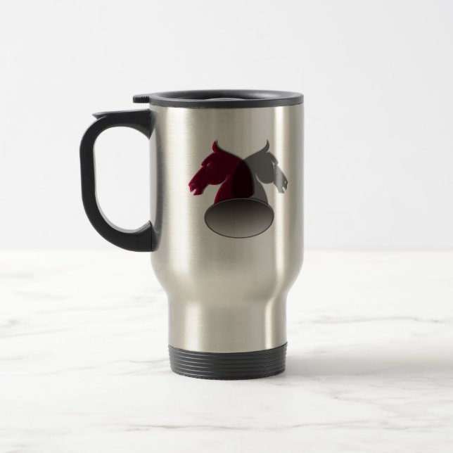 Tasse inoxydable de voyage de chevaliers (Gauche)