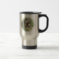 Tasse inoxydable de voyage de chien barbu de