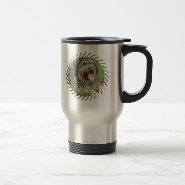 Tasse inoxydable de voyage de chien barbu de (Droit)