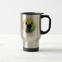 Tasse inoxydable de voyage de chiot de carlin