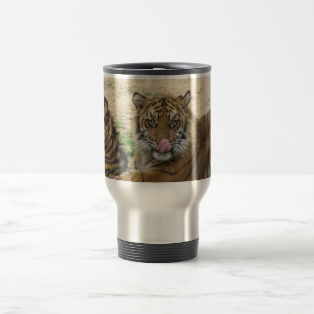 Tasse inoxydable de voyage de CUB de tigre (Centre)