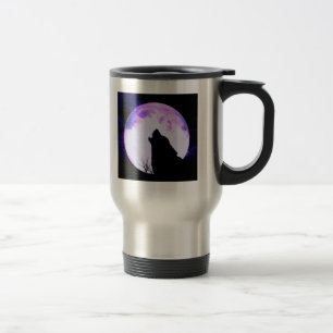 Tasse inoxydable de voyage d'hurlement de loup