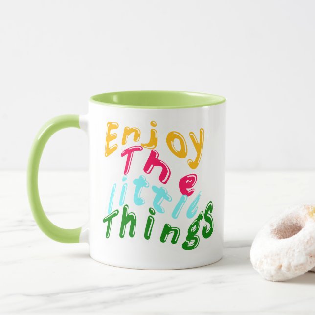 Tasse Inspirante Profitez des Petites Choses (Avec donut)