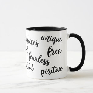 Tasse inspirée de typographie