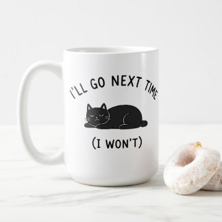 Tasse introverti - chat drôle - J'irai la prochain