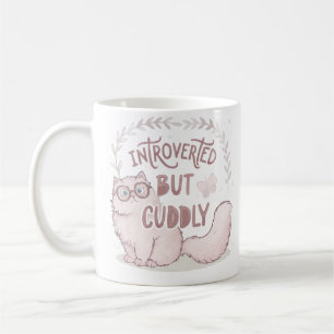 Tasse Introverti mais Câlin – Joli Design de Chat