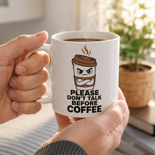Tasse Introverti 'Pas de Parole Avant le Café' (Créateur téléchargé)