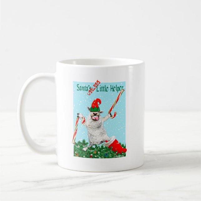 Tasse INUTILE de l'aide de Père Noël petite (Gauche)