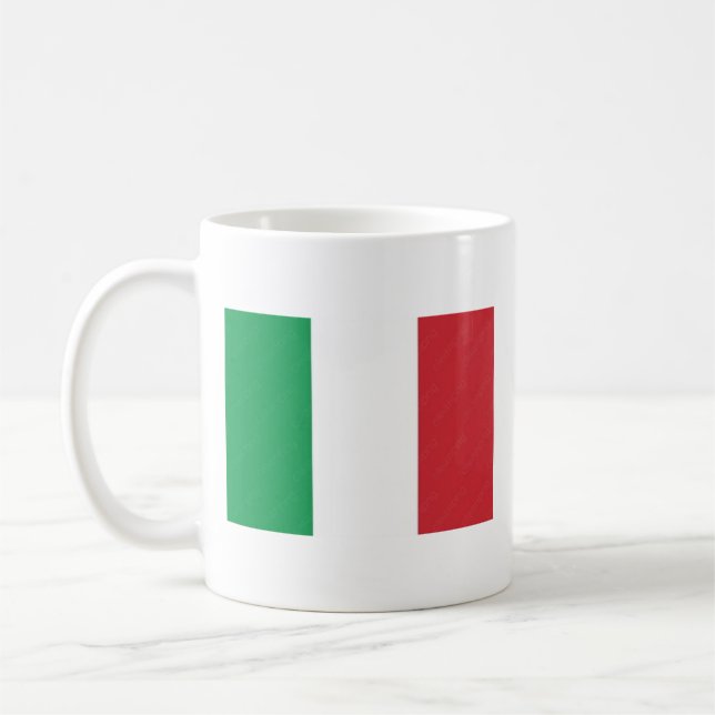Tasse italienne avec drapeau et nom d'hymne (Gauche)
