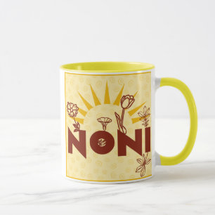 Tasse italienne de tasse de grand-mère de jaune d