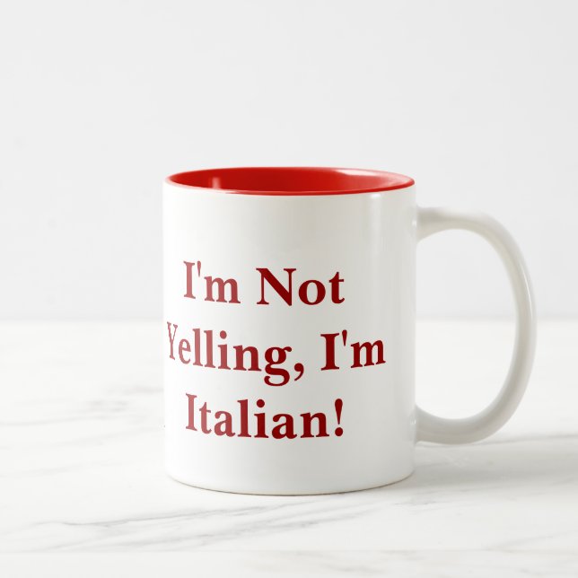 Tasse italienne drôle (Droit)