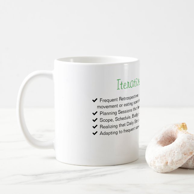 Tasse itérative de grossesse (humour agile) (Avec donut)