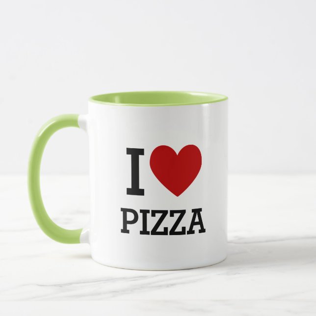 Tasse « J'adore la pizza » – Cadeau drôle pour les (Gauche)